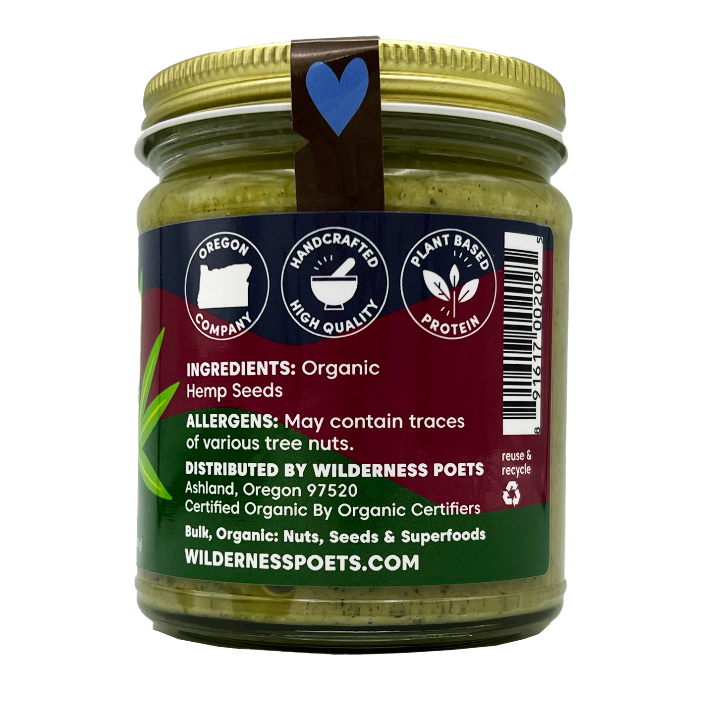 Hemp Seed Butter - Raw, Organic