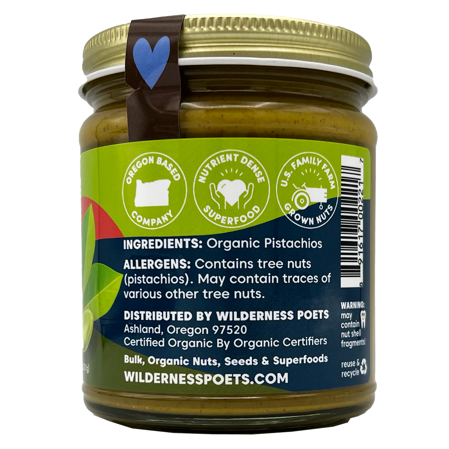 Pistachio Butter - Organic