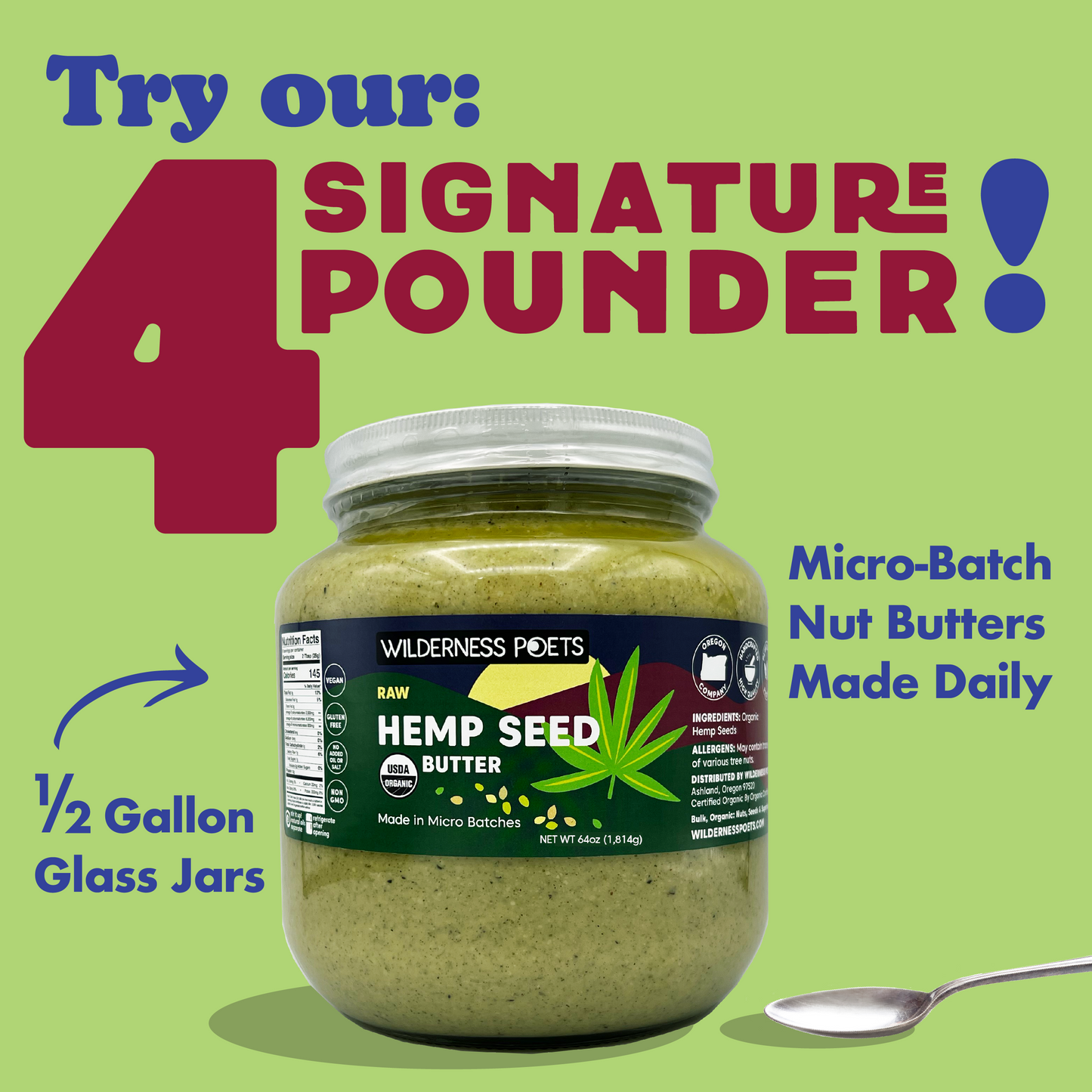 Hemp Seed Butter - Raw, Organic