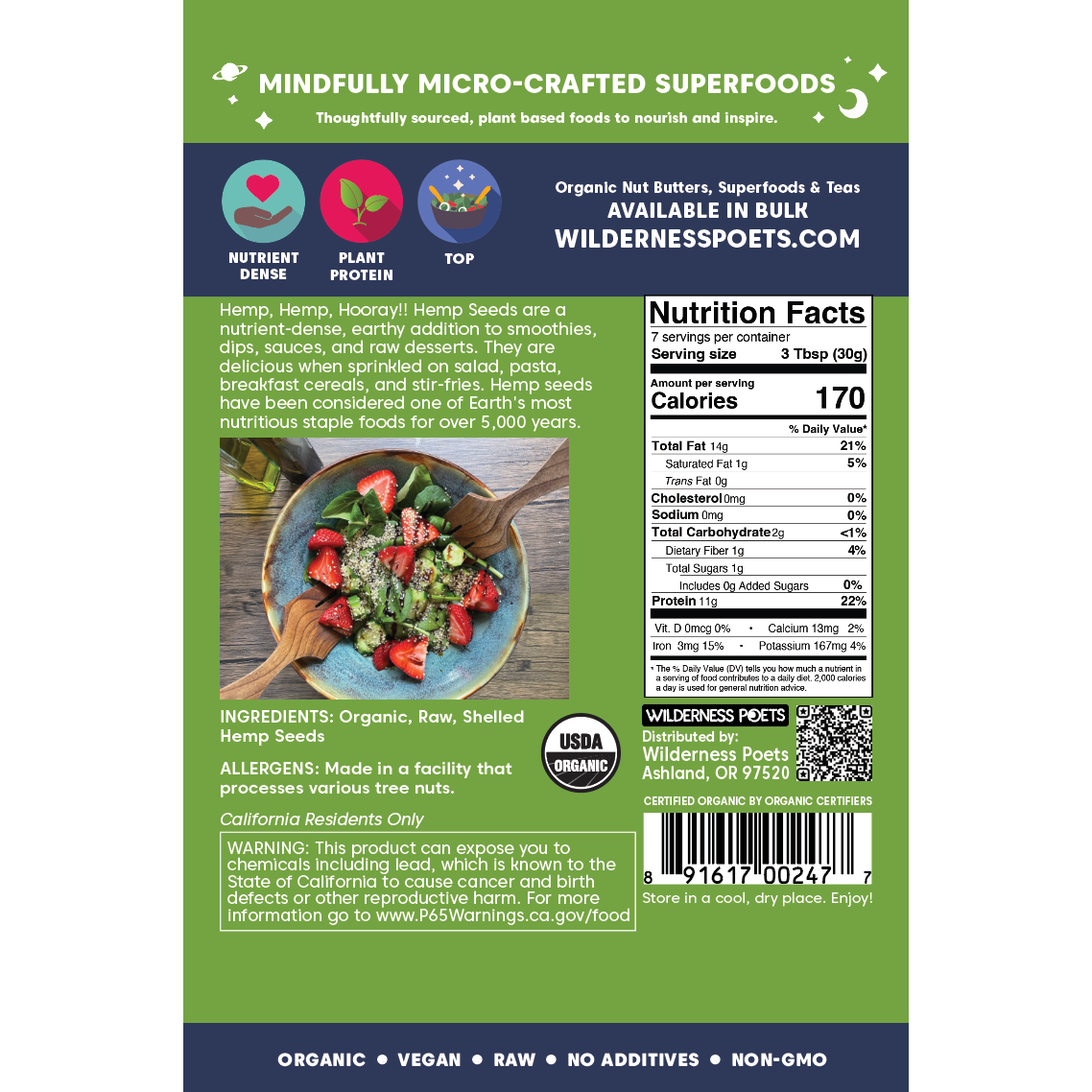 Hemp Seeds - Organic