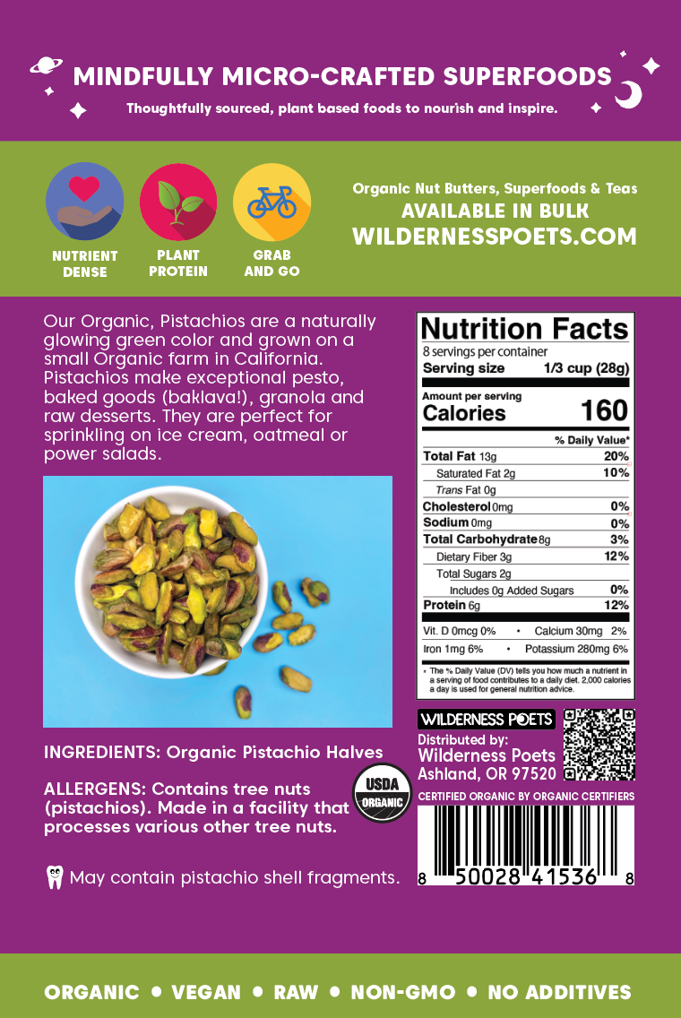 Pistachio Halves - Organic, California