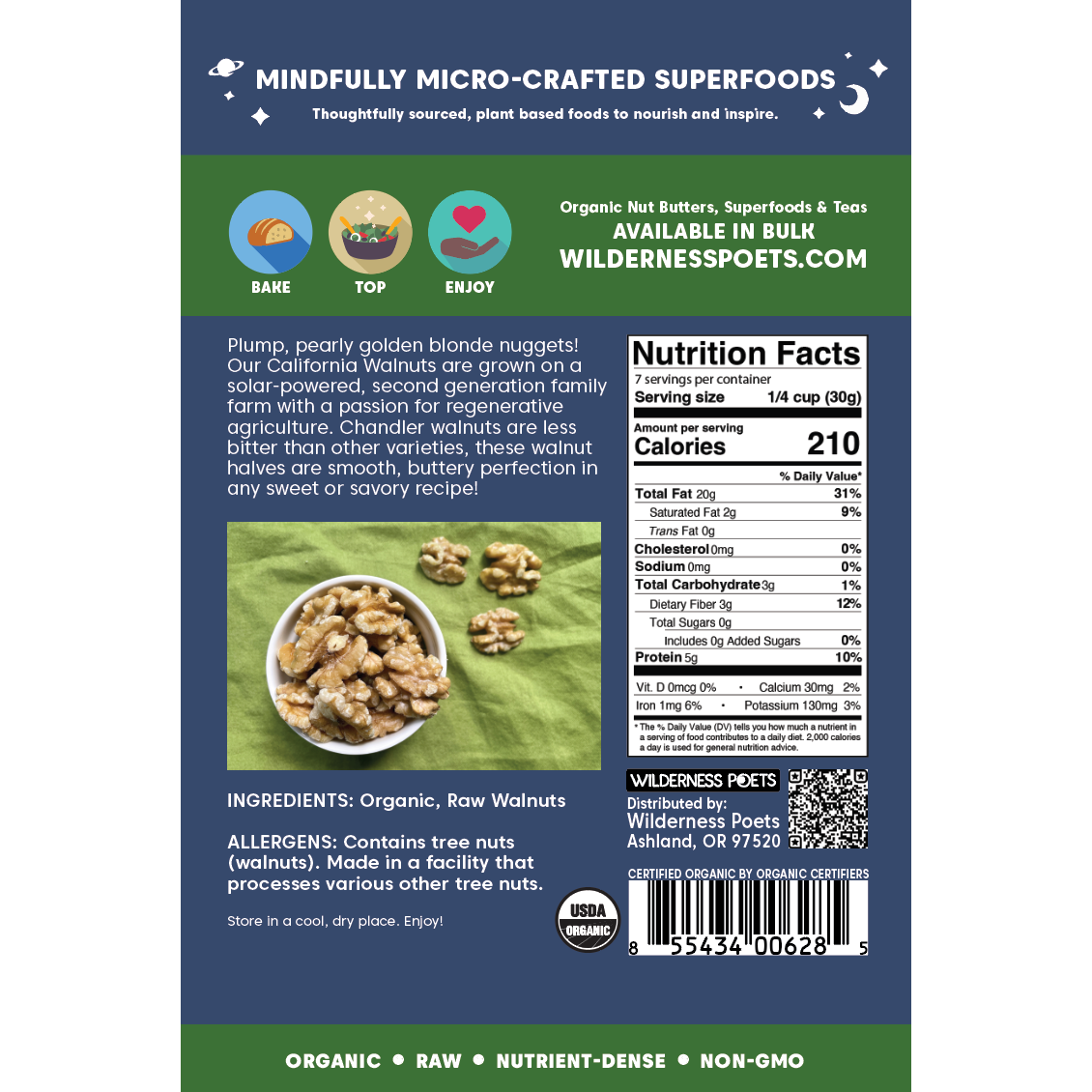 Walnuts - Organic, Chandler Variety