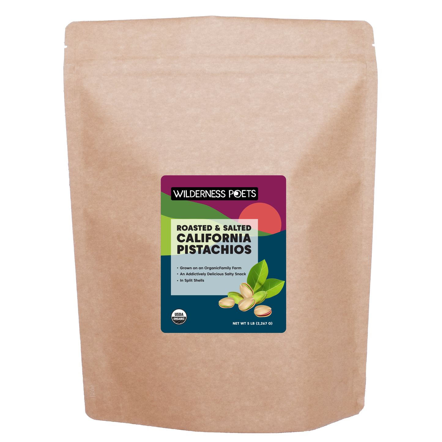 Pistachios - Roasted, Salted, Organic