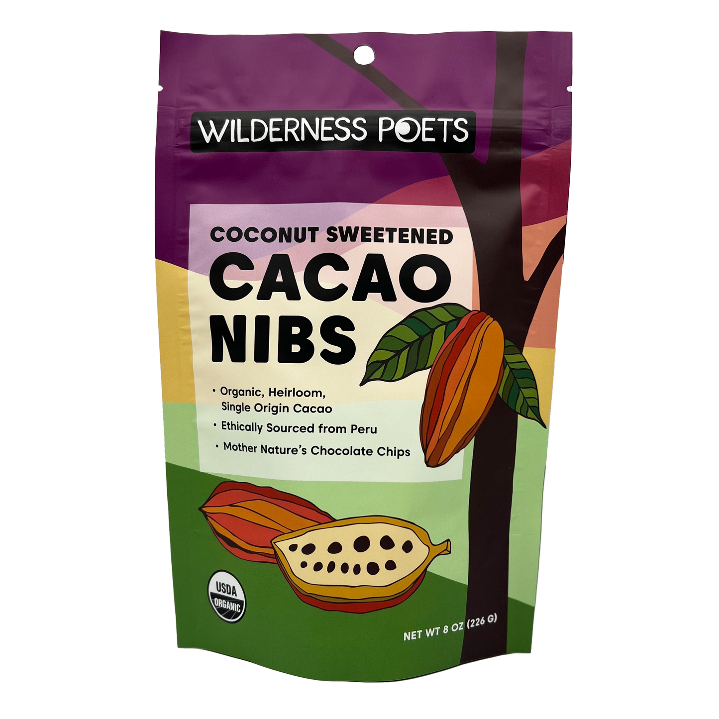 Cacao Nibs  - Coconut Nectar Sweetened, Organic
