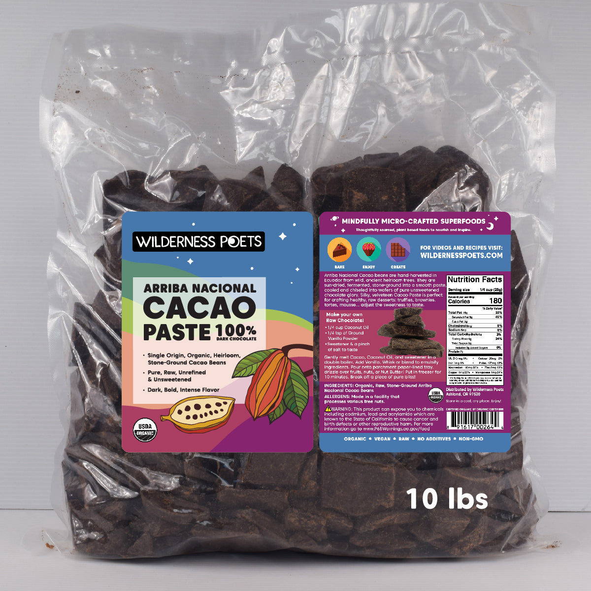 Cacao Paste - Arriba Nacional, Organic