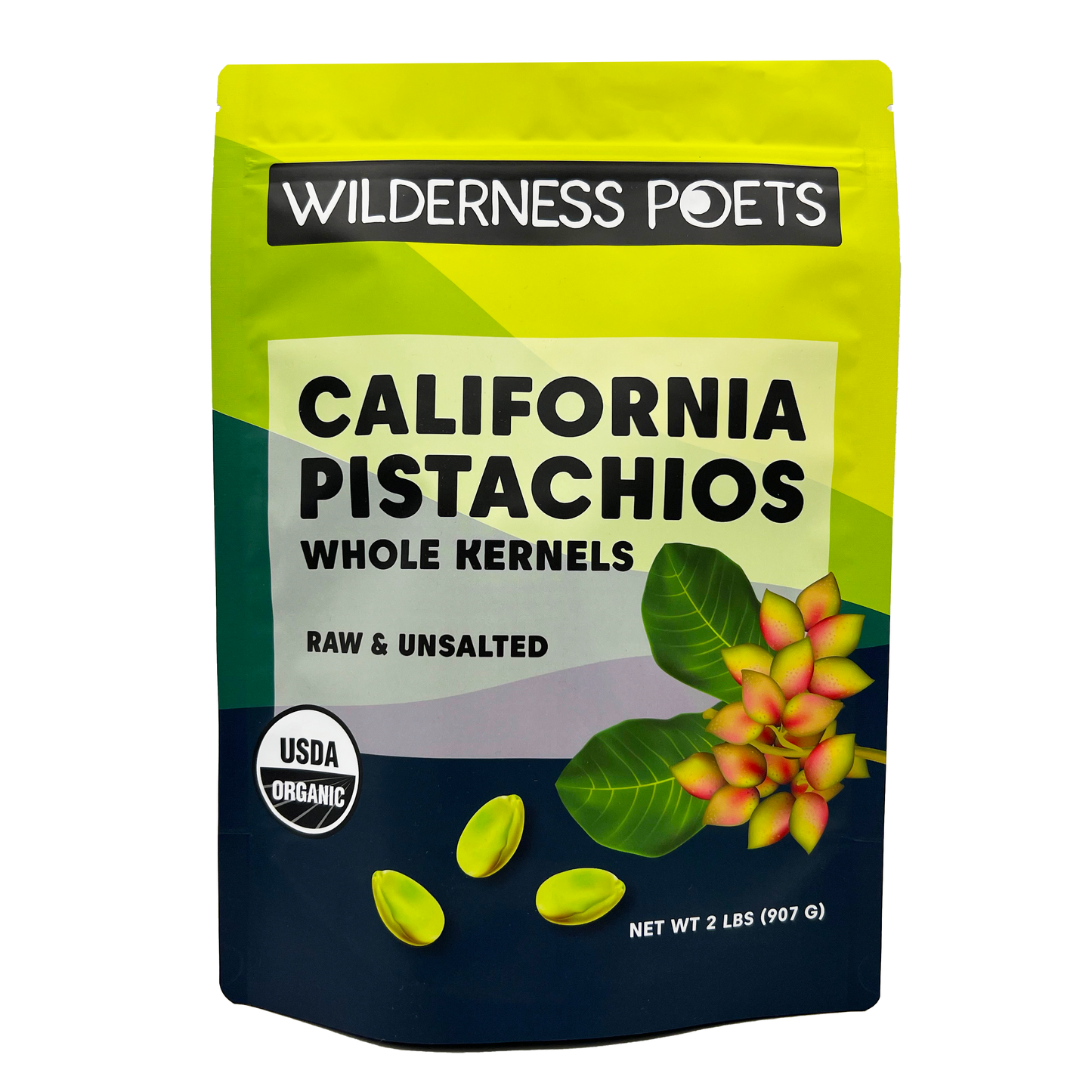 Pistachios - California Grown, Whole Kernels, Organic, No Shell