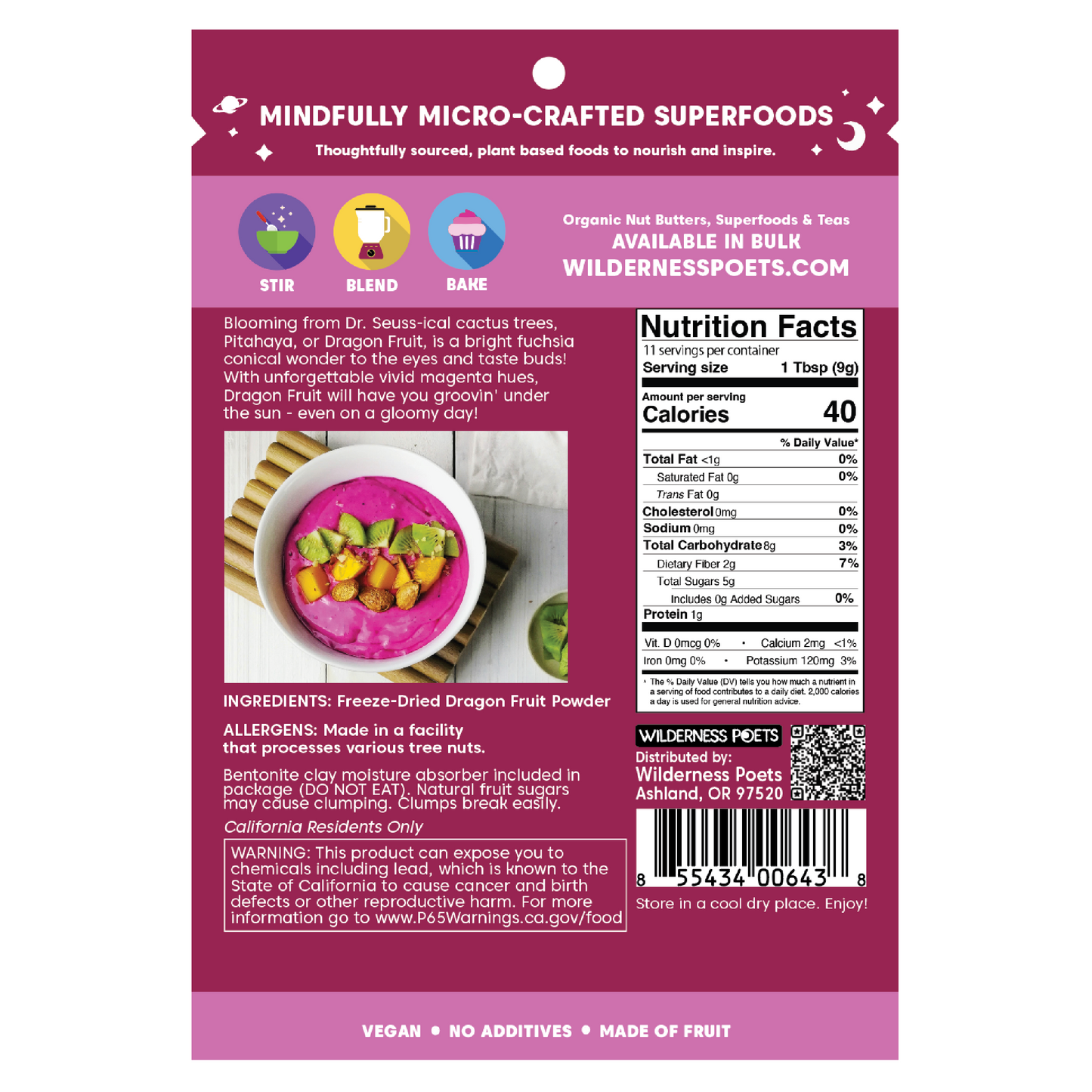 Dragon Fruit Powder - Freeze Dried