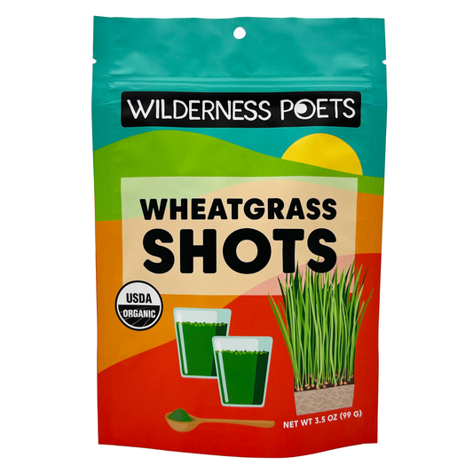 Wheatgrass Shots - Juice Powder, Organic and Raw, US-Grown