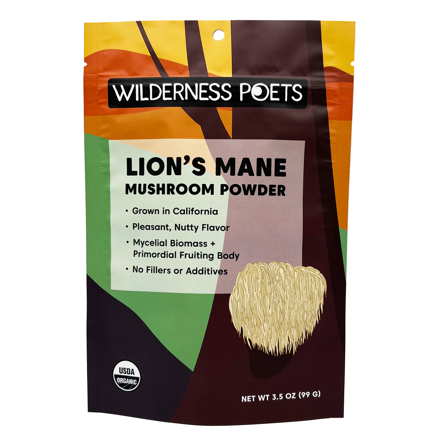 Lion's Mane Mushroom Powder - California Grown, Organic