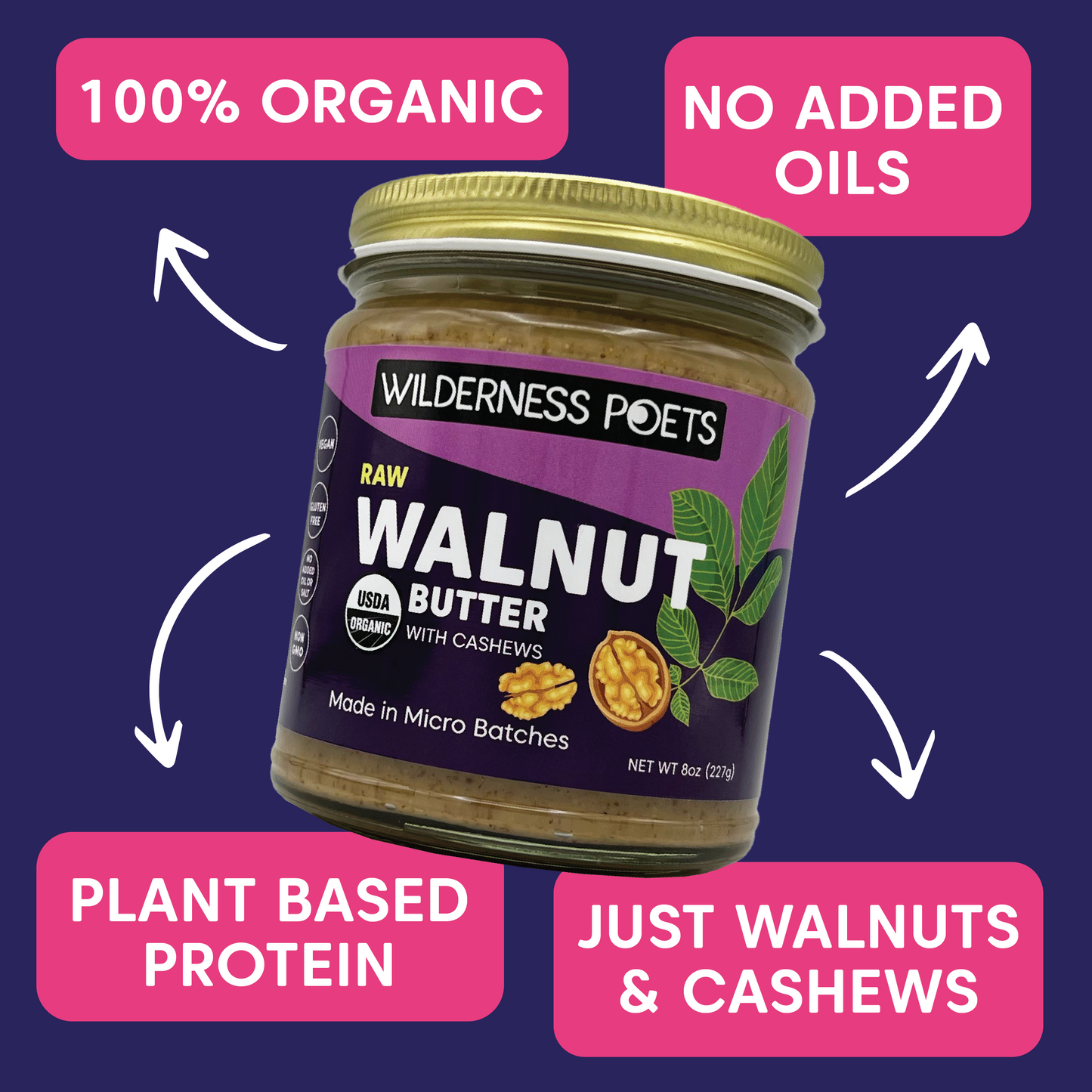 Walnut Butter with Cashews - Organic