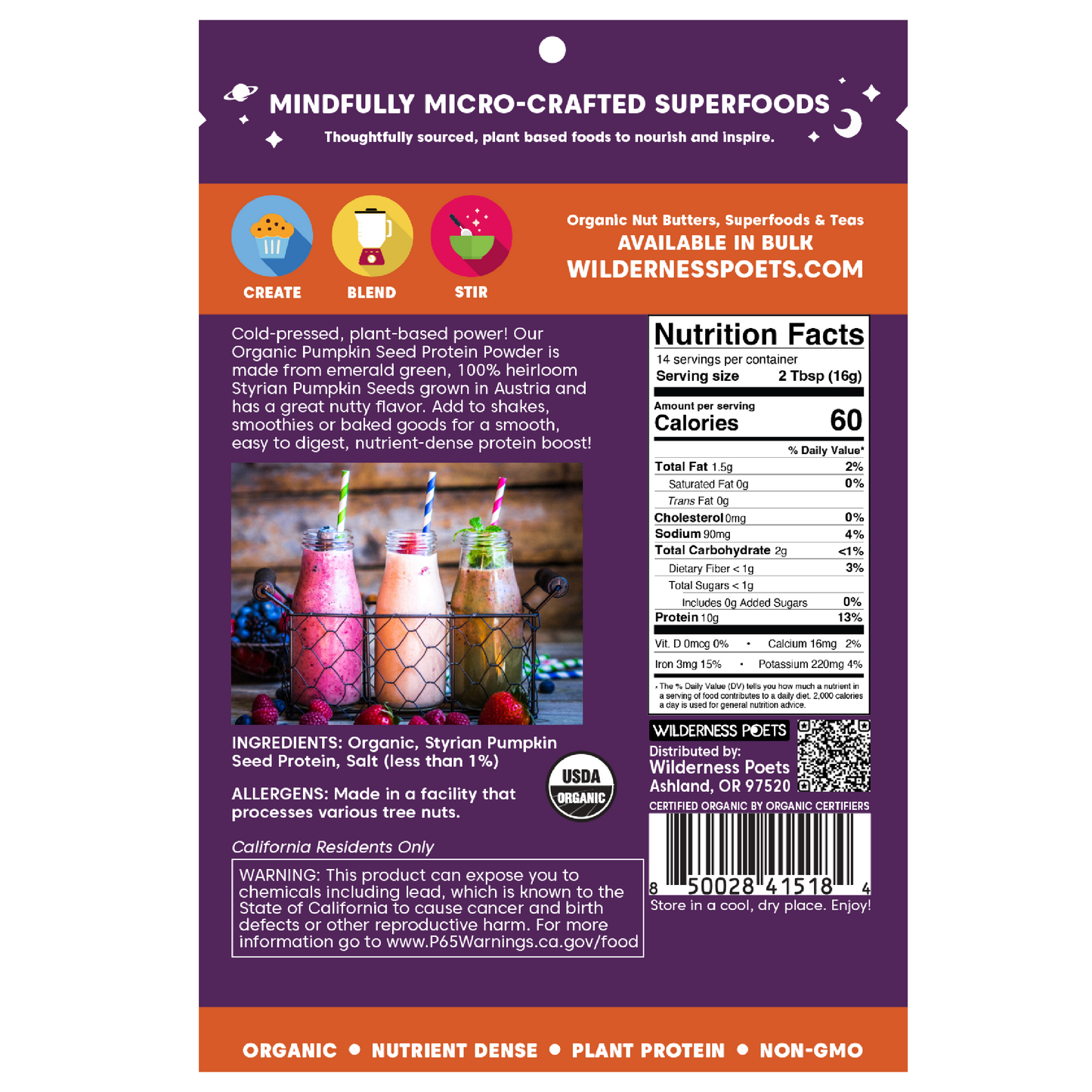 Pumpkin Seed Protein Powder - Austrian Grown, Organic