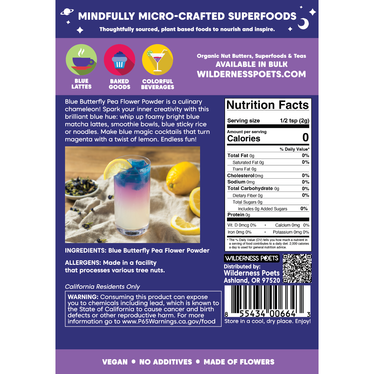 Blue Matcha Powder - Butterfly Pea Flower