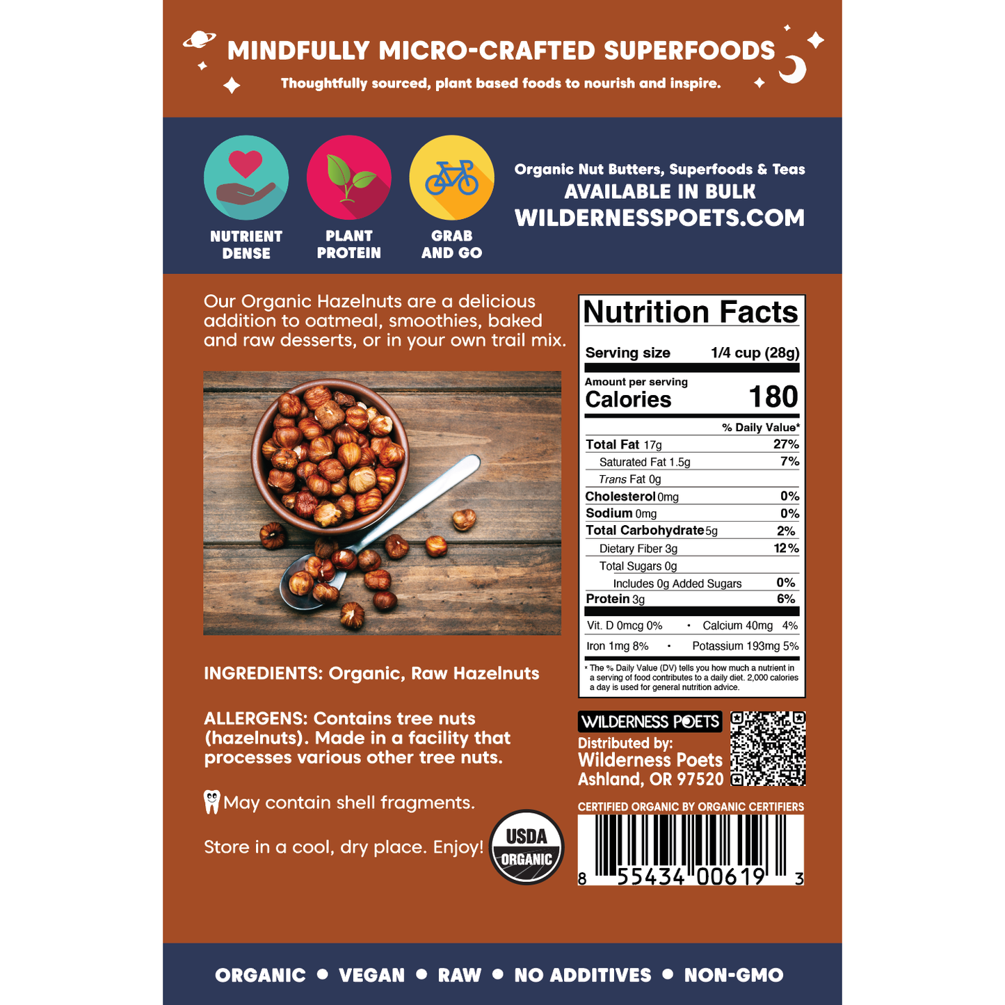 Hazelnuts - Pacific Northwest-Grown, Organic