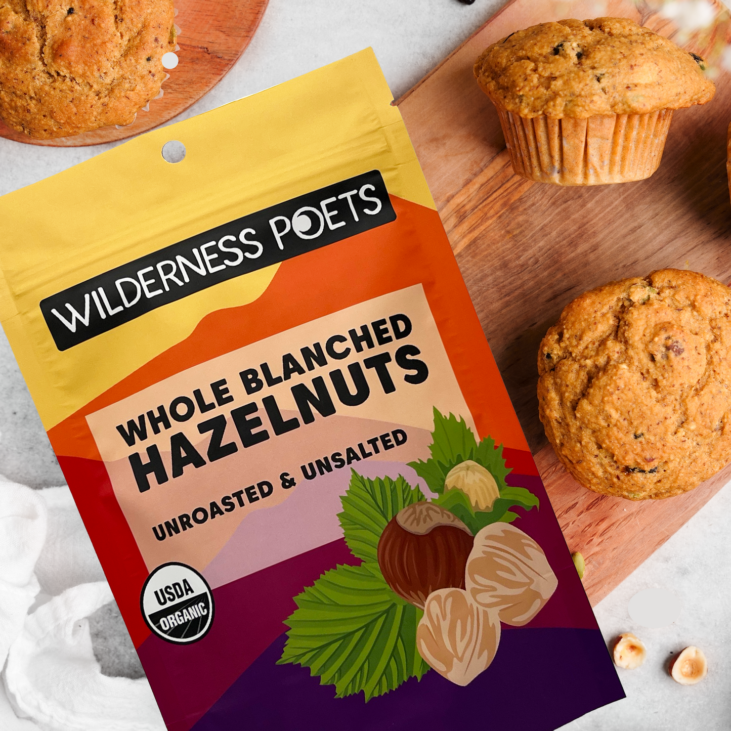 Hazelnuts - Blanched, Organic