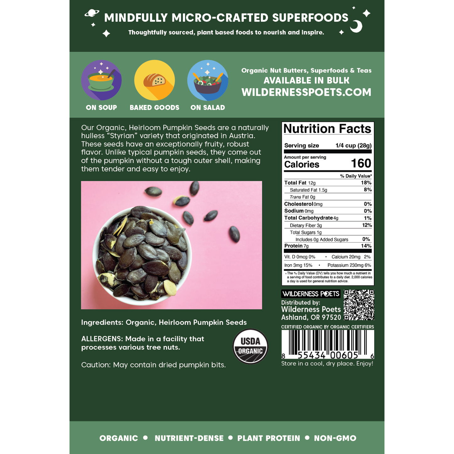 Heirloom Pumpkin Seeds - Organic, Raw