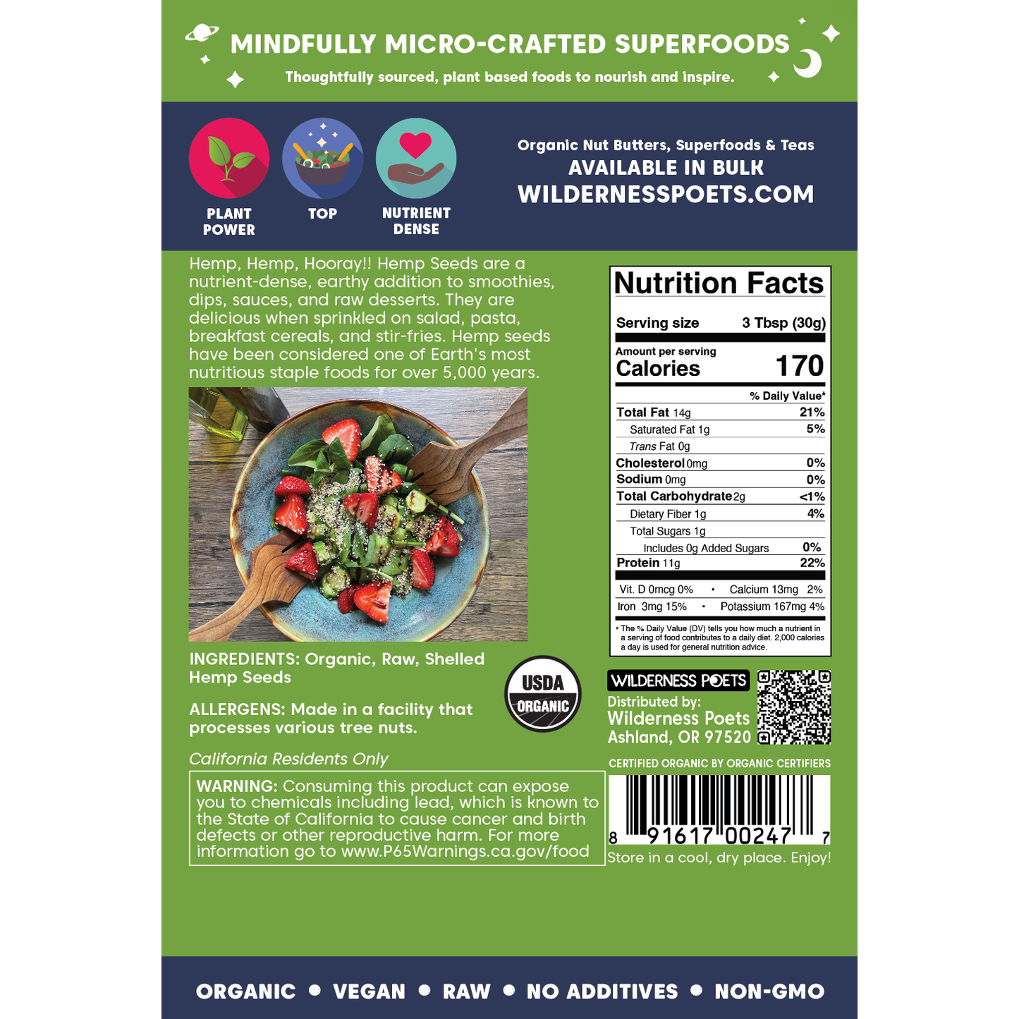 Hemp Seeds - Organic