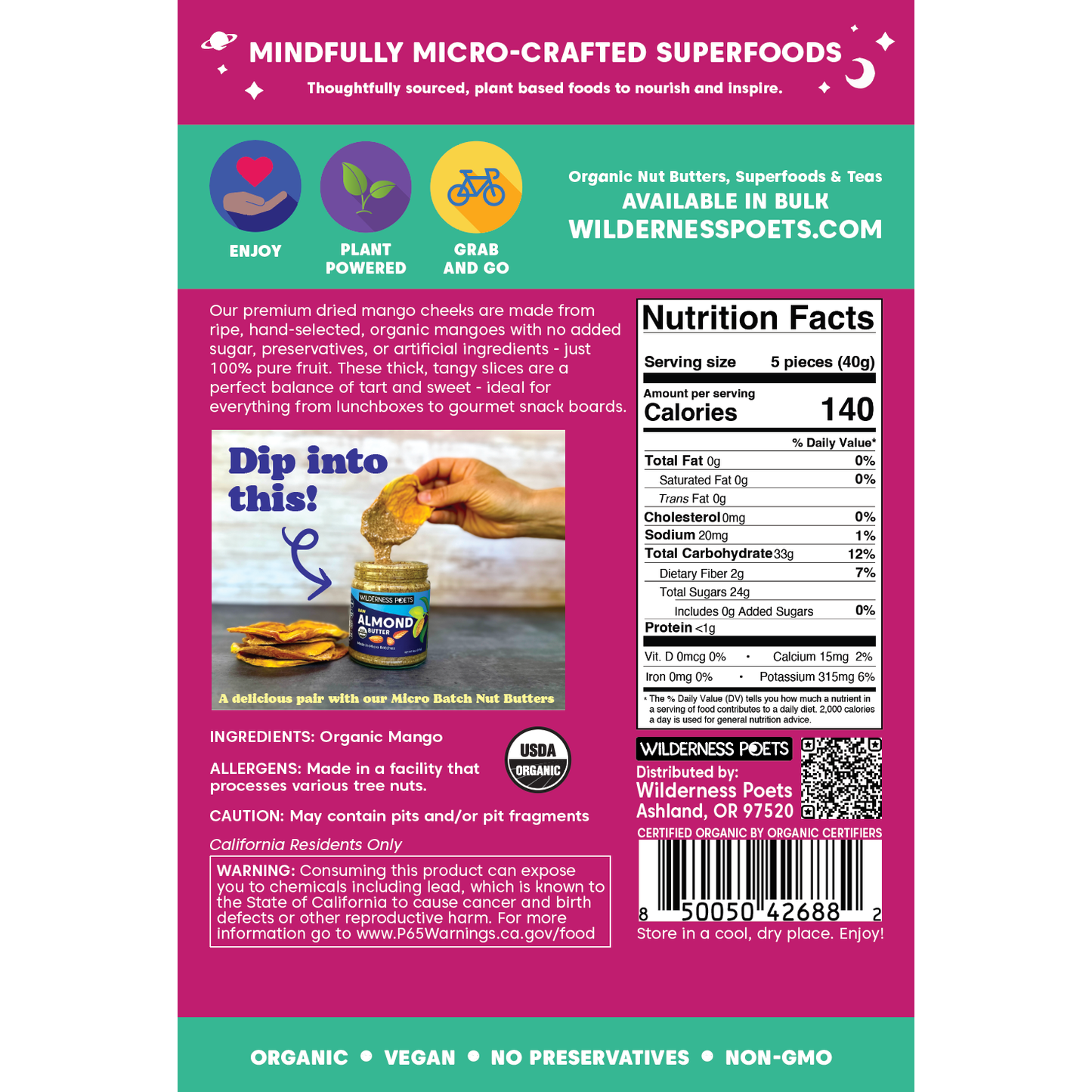 Mango Cheeks - Organic, Dried
