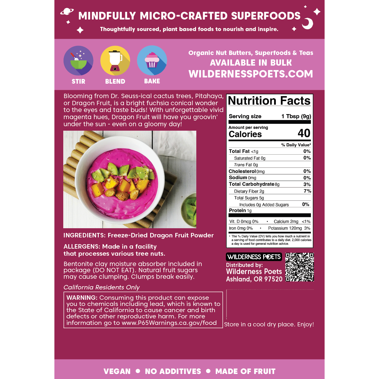 Dragon Fruit Powder - Freeze Dried