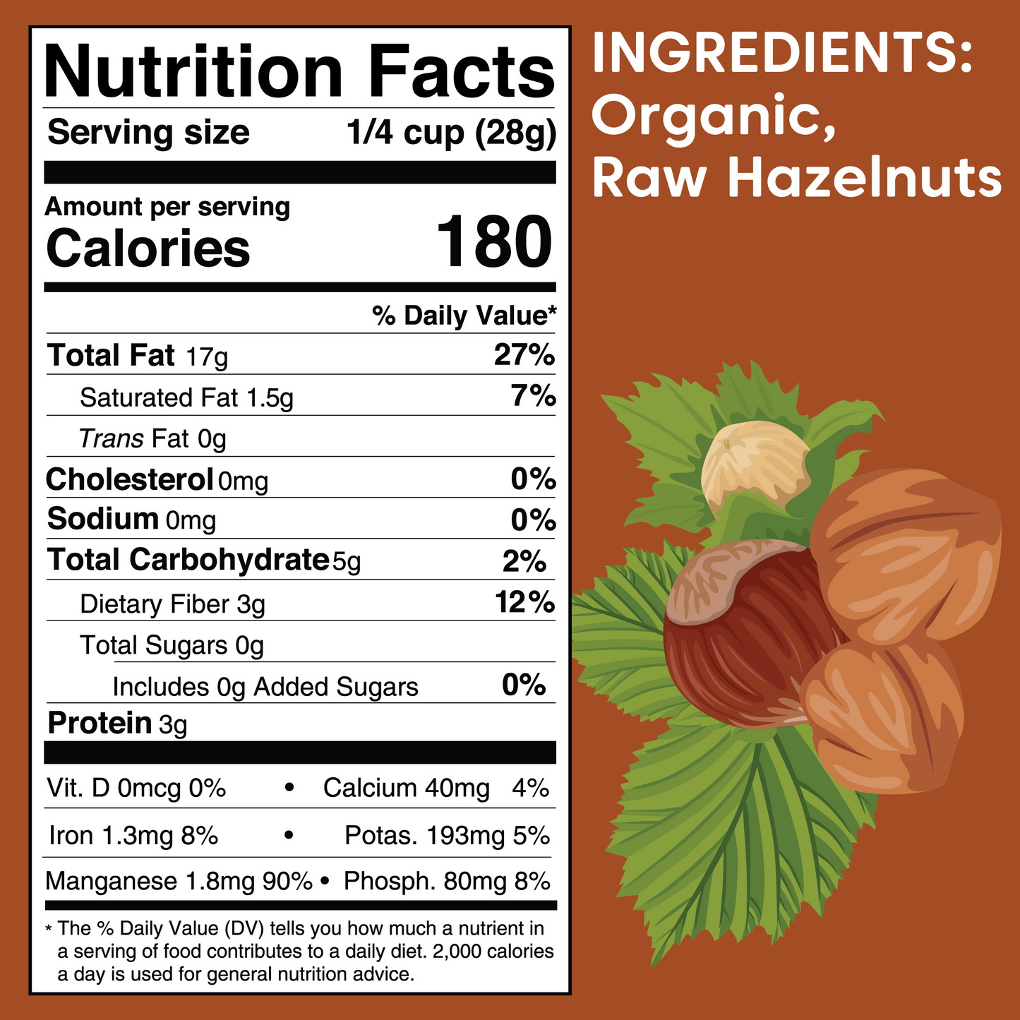 Hazelnuts - Pacific Northwest-Grown, Organic