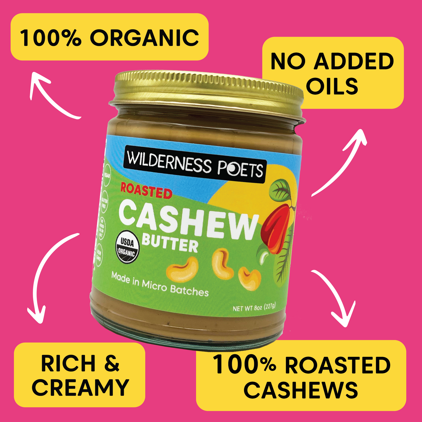 Roasted Cashew Butter - Roasted, Organic