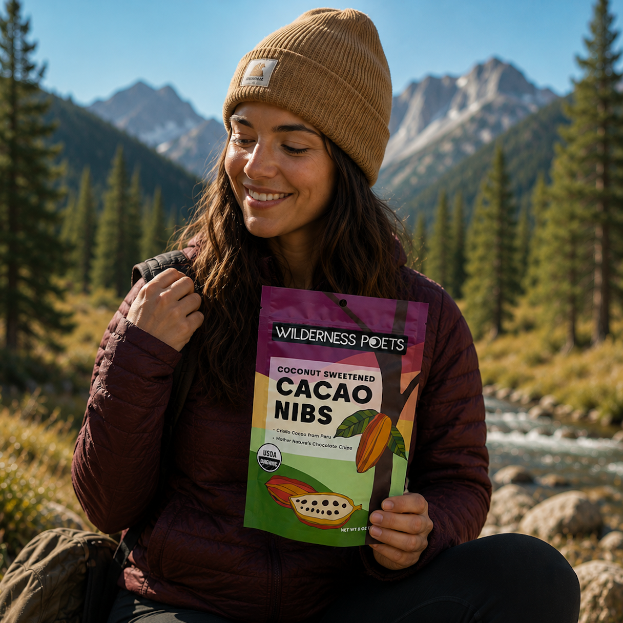 Cacao Nibs  - Coconut Nectar Sweetened, Organic